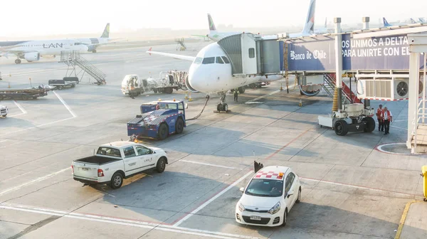 Santiago Cile Gennaio 2018 Aereo Nell Aeroporto Internazionale Santiago Del — Foto Stock