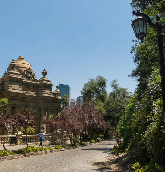 Santiago Chile 2018 Január Monumental Gardens Cerro Santa Lucia Downtown — Stock Fotó