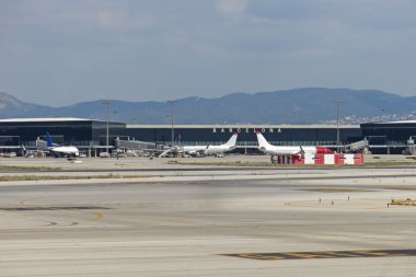 Barcelona Uluslararası Havalimanı panorama. 
