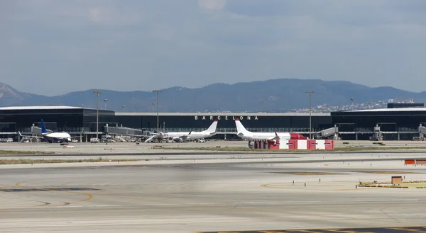 Panorama dell'aeroporto internazionale di Barcellona . — Foto Stock