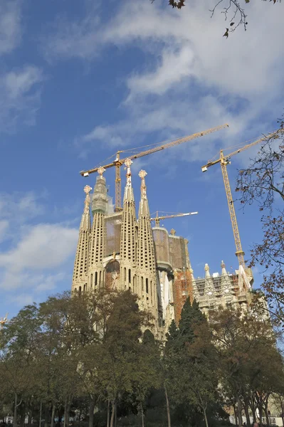 Chrám Sagrada familia v Barceloně — Stock fotografie
