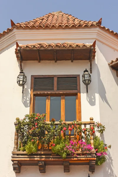 Balcony. Cartagena de Indias. Colombia. — Stock Photo, Image