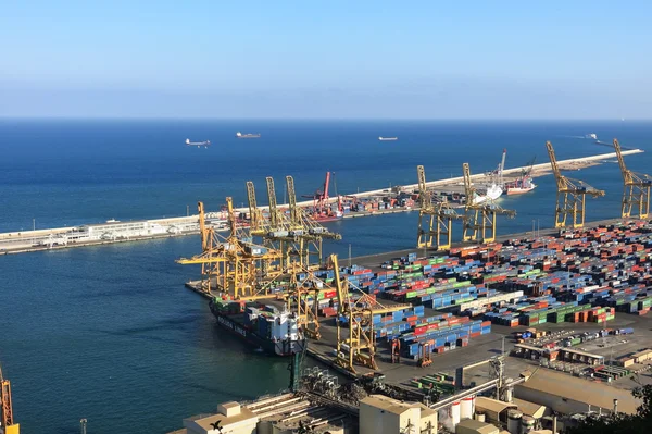 Barcelonský přístav - oblast logistiky — Stock fotografie