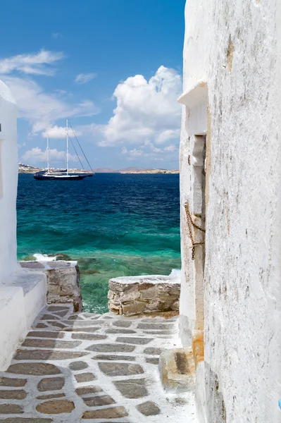 Traditionell arkitektur byn Oia i Santorini island — Stockfoto