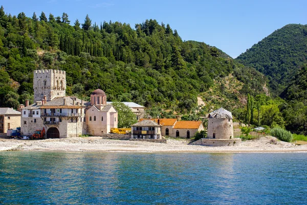 Kloster på berget athos, Halkidiki, Grekland — Stockfoto