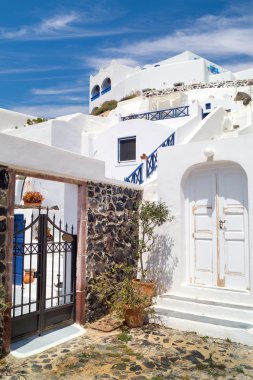 geleneksel Yunan evde santorini Island, Yunanistan