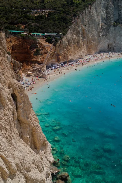 Spiaggia di Porto Katsiki sull'isola di Lefkada, Grecia — Foto Stock