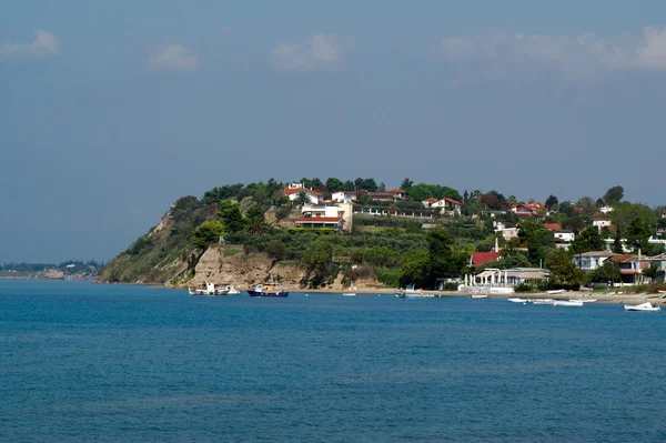 Vue panoramique du village traditionnel grec — Photo