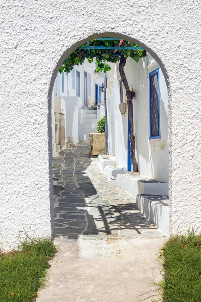 Architettura tradizionale greca sull'isola di Mykonos — Foto Stock