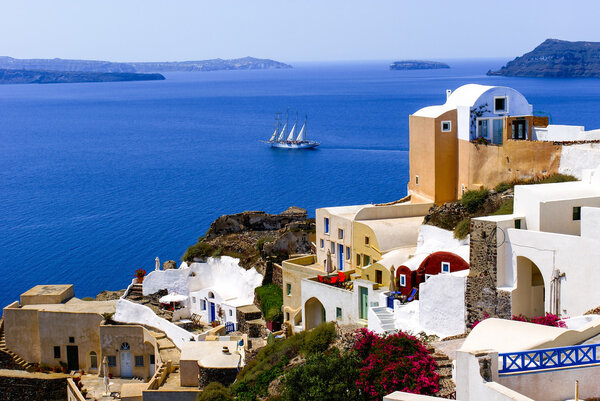 Traditional architecture on Santorini island, Greece