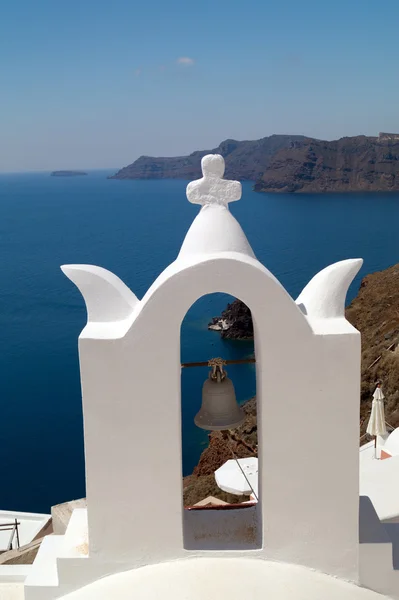 Arquitectura tradicional del pueblo de Oia en la isla de Santorini, Gre —  Fotos de Stock