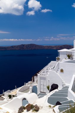 santorini Adası, gre oia köyün geleneksel mimari