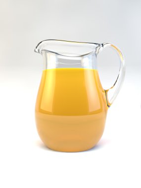 Turuncu meyve suyu içecek kabı