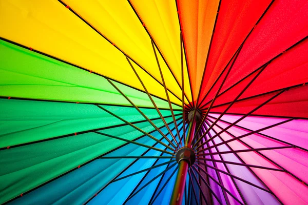 Espectro arco-íris fundo multicolorido de um guarda-chuva raios — Fotografia de Stock