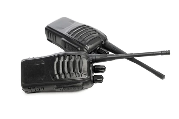 Radio portatili Walkie-talkie isolato su bianco — Foto Stock