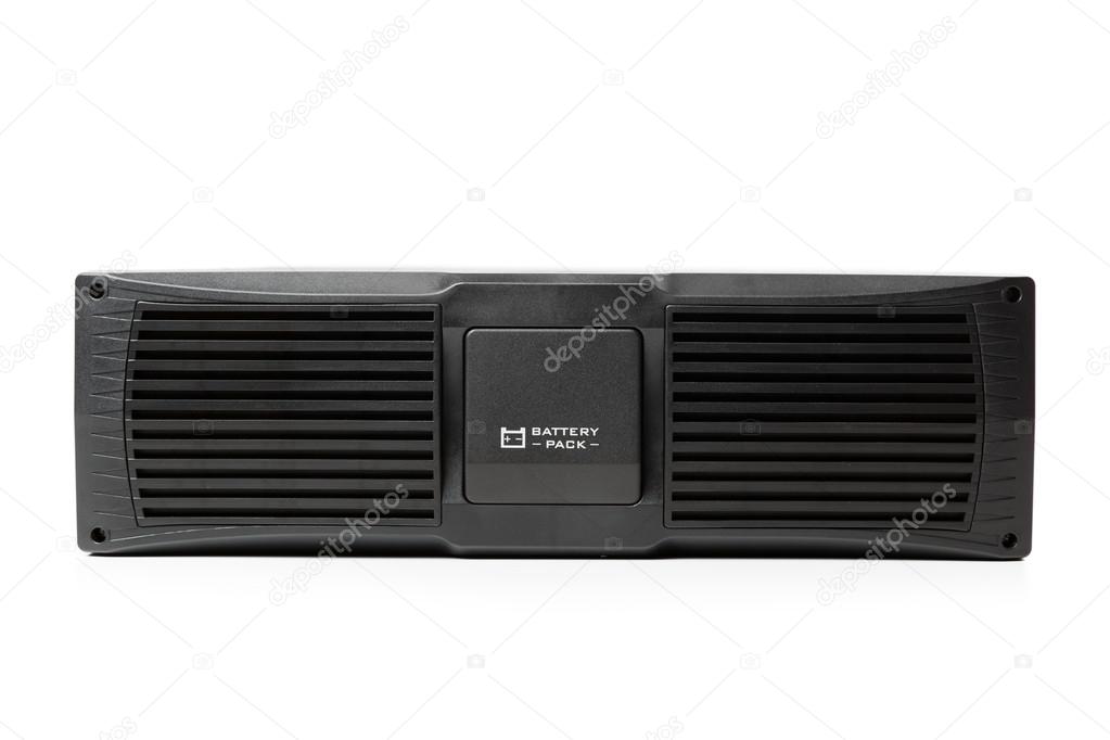 uninterruptible power supply (ups) reserve battery, isolated on white