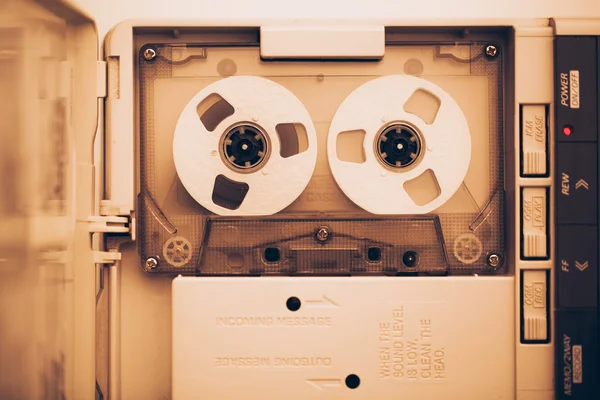 Vintage Audio Tape Kompaktkassette, Sepiatonne — Stockfoto