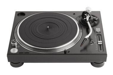 beyaz izole profesyonel dj pikap