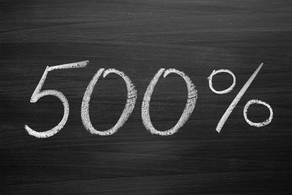 500-percent title written with a chalk on the blackboard — Stock Photo, Image