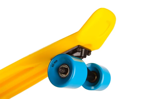 Penny giallo skateboard parte, isolato su bianco — Foto Stock