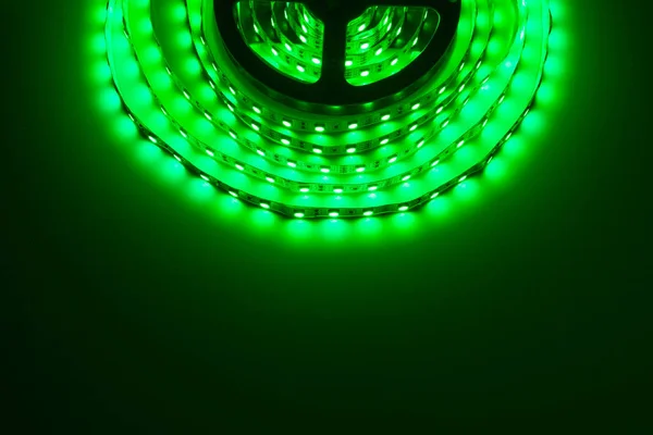 Світлодіодні Стрічки Зелений Світловий Рулон — стокове фото