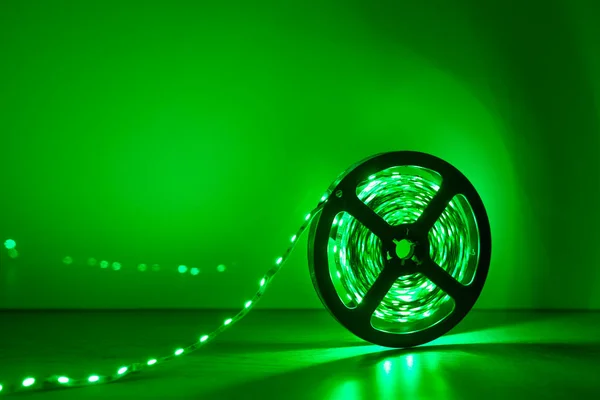 Bande Led Rouleau Lumière Verte — Photo