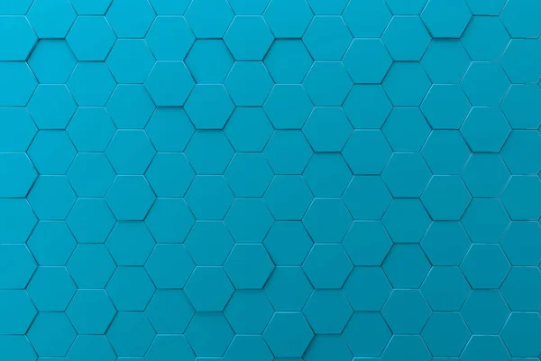 ブルーハニーコンズ抽象六角形背景3Dイラスト — ストック写真