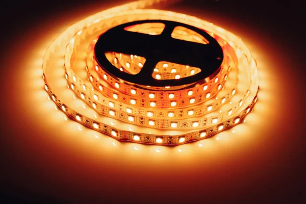 Led Strip Oranje Lichte Rol — Stockfoto