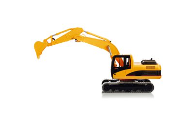 kazıcı modeli beyaz arkaplanda izole edildi