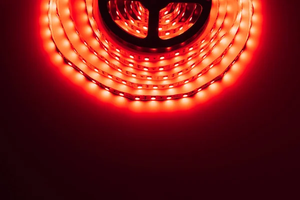 Dioda Led Pasek Czerwony Światło Rolki — Zdjęcie stockowe