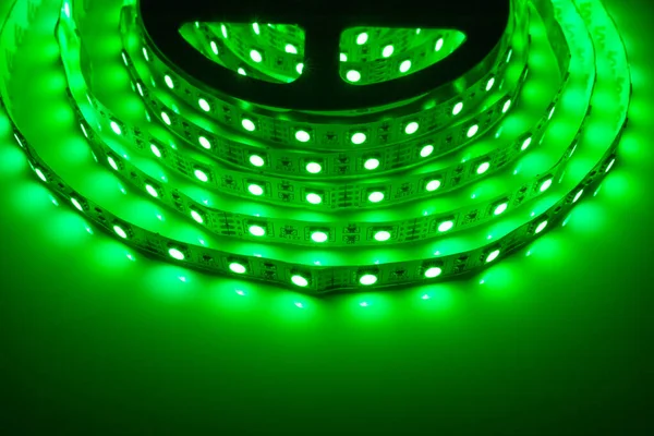 Led Streifen Grüne Lichtrolle — Stockfoto