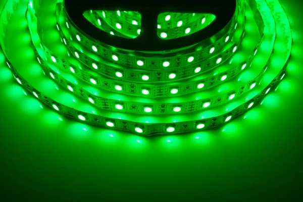 Led Strip Groen Licht Roll — Stockfoto