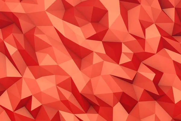 Red Low Poly Triangles Background Render — Stock Photo, Image