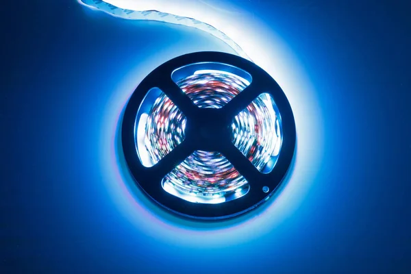 Led Strip Blauw Licht Roll — Stockfoto