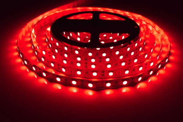 Bande Led Rouge Rouleau Léger — Photo