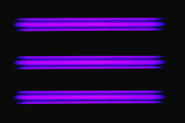 Tre Lampade Neon Luce Ultravioletta Blacklight — Foto Stock