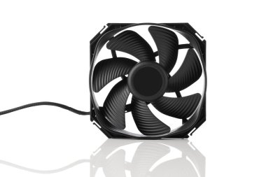 Bilgisayar vakası hayranı, beyaz üzerine izole edilmiş