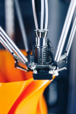 3d yazıcı başlığı eylem halinde, yakın görünüm