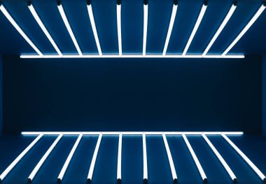 floresan lamba lambaları kopyalama alanı ile soyut arkaplan