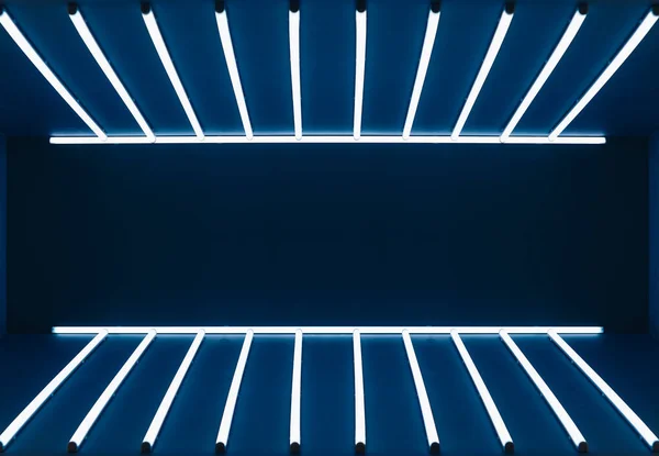 Lâmpada Tubo Fluorescente Luzes Abstrato Fundo Com Cópia Espaço — Fotografia de Stock