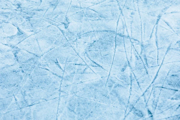 Заморожений Лід Фігурними Ковзанами Подряпини — стокове фото