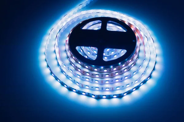 Led Strip Blauw Licht Roll — Stockfoto