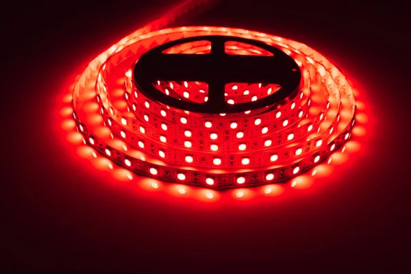 Світлодіодні Стрічки Червоний Світловий Рулон — стокове фото