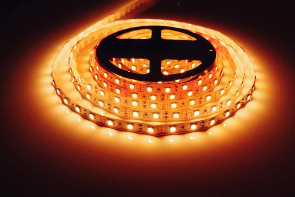 Світлодіодний Стрічковий Помаранчевий Світловий Рулон — стокове фото