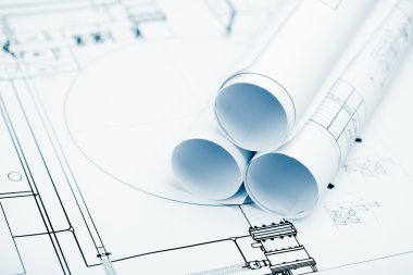 proje planı arka planlar ile rulo
