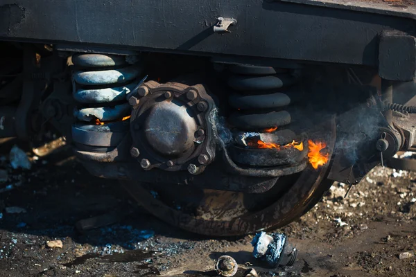 Train wheel pair recycling — Stock Photo, Image