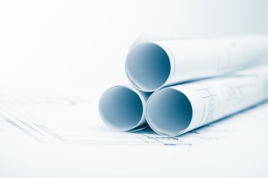 proje planı arka planlar ile rulo