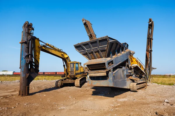 Schwere Baumaschinen — Stockfoto