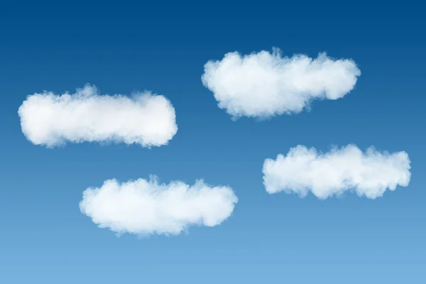 Nuvens de fumaça no fundo azul céu — Fotografia de Stock