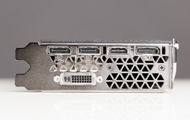 profesyonel oyun grafik kartı, bağlayıcılar Önden Görünüm paneli